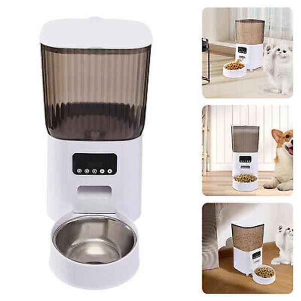 5L Intelligent pet food button dispenser dog food dispenser cat food dispenser