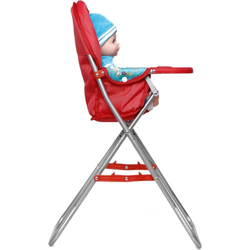 Fash n kolor Baby Doll High Chair with Tray, Fits up to 20 inch Baby Dolls, Flower Print Toddler Furniture Toy High Chair (Limited Edition)