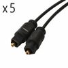 5 Pack Lot - TOSLINK Fiber Optical Optic Digital Audio SPDIF Cable Cord - 6ft