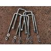 U Bolt Square M10 Thread 65mm Inner Width x 200mm Length with Hex Nuts and Washers (2)
