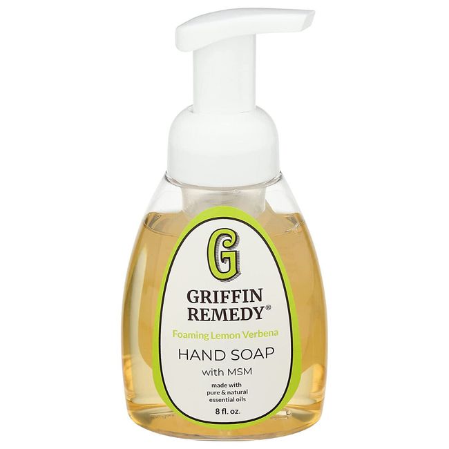 Griffin Remedy Foaming Hand Soap with MSM, Lemon Verbena, 8 Ounce