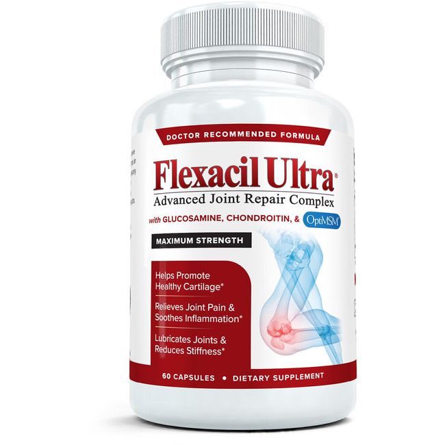 Flexacil Ultra: Powerful, High Strength Joint Health Support Supplement, 60 Caps