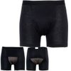 Urine Leakage Pants, Incontinence Pants, Nursing Pants, For Men, 150 c, Absorbent, Boxer Type, Front Opening, Prevents Stains, Prevents Urinary Stains and Minor Leaks, Underwear, With Absorbent Pads, Black, Small Size