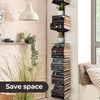 Invisible Floating Bookshelf for Wall Mounted, 8 Tier Vertical Spine Book Tower,