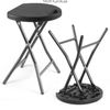 Portable Folding Stools ,Plastic Foldable Stool ,300lbs Capacity ,2-Pack Black
