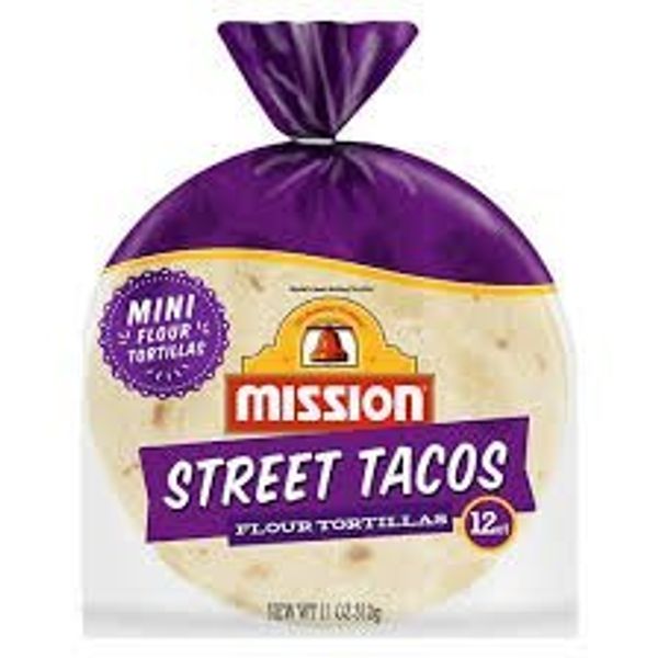 8 packages of Mission Street Tacos mini Flour Tortillas 11oz/ 12 count Per Package