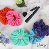 Jumbo Cotton Scrunchie Hair Tie - Light Blue