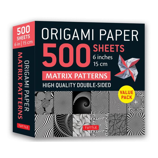 Origami Paper 500 sheets Matrix Patterns 6" (15 cm): Tuttle Origami Paper: Double-Sided Origami Sheets Printed with 12 Different Designs (Instructions for 5 Projects Included)