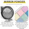 Mirror Powder Solid Nail Powder 6 Colors Palette Aurora Powder Mirror Nail Powder Nail Art Resin with Gel Nail Tips (Aurora)