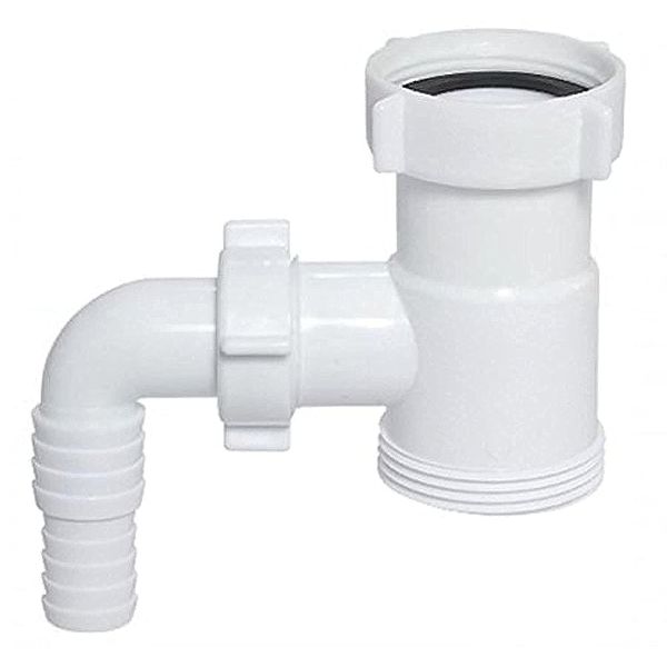 Drain Waste Trap Pipe Extension Connector 1 1/2" BSP with Dishwasher Input