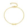 Philip Jones Gold Plated Infinity Anklet Created with Zircondia® Crystals