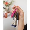 Tangle Angel Baby Keyring Detangling Brush - Fuchsia/Black