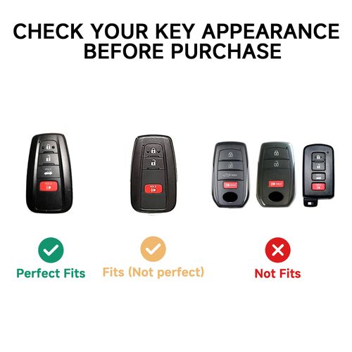 Slowrefine for Toyota Key Fob Cover with Keychain, Soft TPU Key Case Protector Compatible with 2024-2025 Tundra, Tacoma, Camry, Highlander, Prius - Keyless Entry Remote Shell for Toyota Accessories