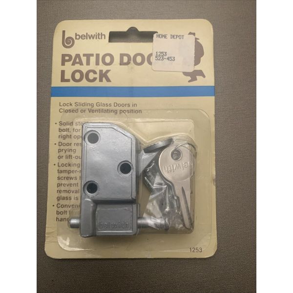 Belwith 1253, Patio Door Lock, Silver