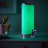 LITECRAFT Glow Starburst Table Lamp Cylinder Colour Changing LED Base - White