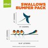 Swallows Bird Window Clings | Colourful Window Decals to Prevent Bird Strikes | Double-Sided
