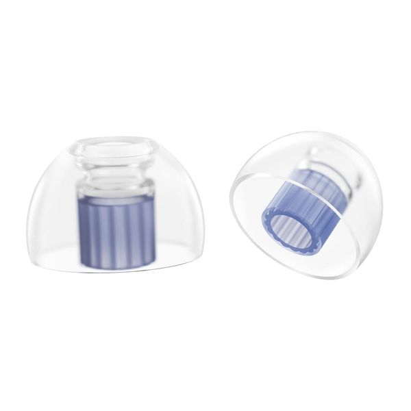 SpinFit W1 for IEM - L - Patented Medical-Grade Silicone Ear Tips, Double W-Shaped Tube Core, More Stability