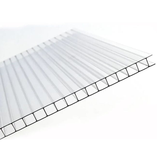 AtHaus® Polycarbonat Hohlkammerstegplatten - 200 Maße zur Auswahl | 1400 x 720-4mm Stärke | UV-beständigen (Transparent)|stoßsicheren Doppelstegplatte Gewächshausplatte Stegplatten