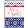 Unique Party 42657 - Navy Blue Quatrefoil Party Invitations, Pack of 8