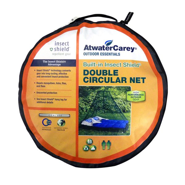 Atwater Carey Double Circular Bed Mosquito Net Treated with Insect Shield Permethrin Bug Repellent, Green Bed Net, One Size