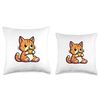 Orange Tabby Cat Taco Pet Funny Food Throw Pillow