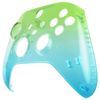 eXtremeRate Replacement Faceplate for Xbox Series X & S Controller - Personalize Your Control - Gradient Translucent Green Blue Custom Front Housing Shell for Xbox Controller [Controller NOT Included]