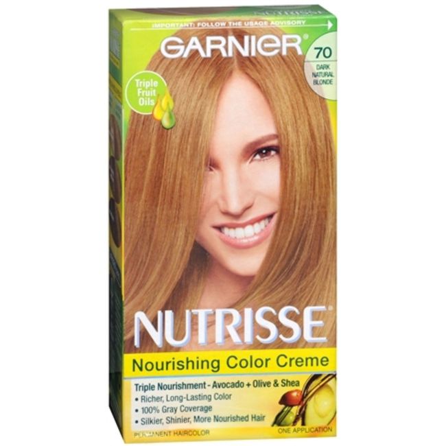 Garnier Nutrisse Haircolor - 70 Almond Creme (Dark Natural Blonde) 1 Each (Pack of 2)