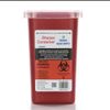 1 Quart | Biohazard Needle and Syringe Disposal Sharps Container with Slide Lid