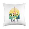 Paris Throw Pillow, 18x18, Multicolor
