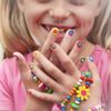 Popular Nail Art Sticker Set, 14 Pieces, Cute, 3D Stick-On Manicure for Women, Girls, Kids, Ultra Thin Children's Nail Stickers, Flowers, Rainbow, Strawberries, Stars, Moon, Emoji, For Work and Casual Nail Decoration, Women's Gift, Nail Accessories