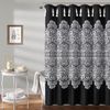 Lush Decor Boho Medallion Shower Curtain, 72" x 72", Black