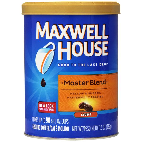 Maxwell House Master Blend Ground Coffee, 11.5-Ounce Cannister (Pack of 4)