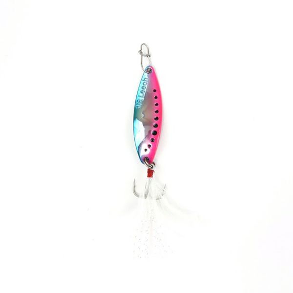 Clam Corporation 110122 Leech Flutter Spoon 1/4oz, Size 8, Rainbow
