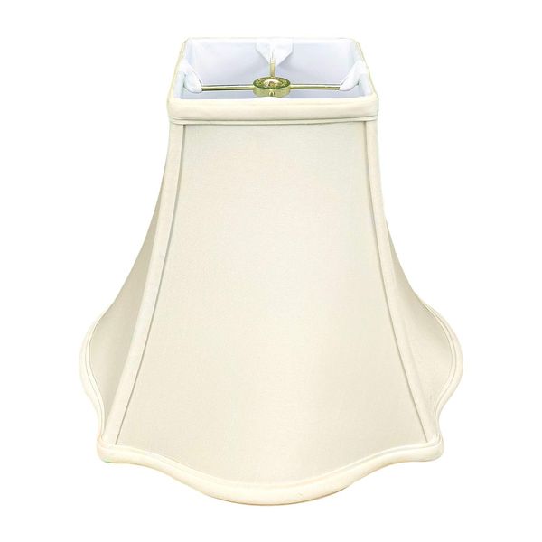 Royal Designs Fancy Square Bell Lamp Shade - Eggshell - 6 x 14 x 11.5