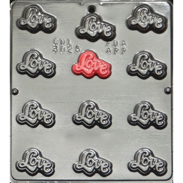 "Love" Bite Size Chocolate Candy Mold Valentines Day 3025