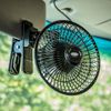 RoadPro (RP-1137 Oscillating Fan with Clip, Black