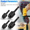 4x Keyless Chuck Conversion 1/4" Hex Shank Adapter Drill Bit Quick Change Driver