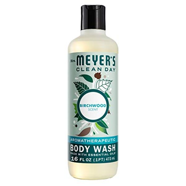 Mrs. Meyer's Clean Day's Moisturizing Body Wash for Women and Men, Cruelty Free and Biodegradable Shower Gel Made with Essential Oils, Birch Wood Scent, 16 oz
