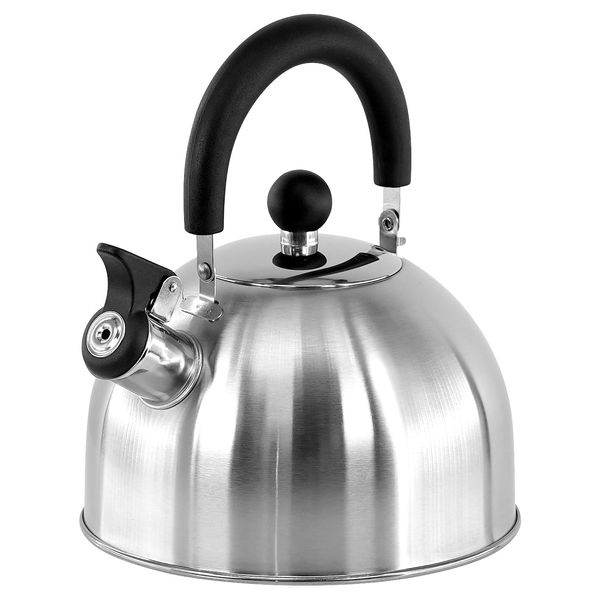 2.5 L Stainless Steel Whistling Camping Kettle Cordless Gas Hob Kitchen Teapot