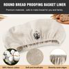 Banneton Proofing Basket Set - Walfos 23cm Round Sourdough Bread Basket, 100% Natural Rattan Bread Proofing Basket, Bread Lame, Dough Scraper, Cloth Liner, Storage Bag, Cleaning Brush & Bread Fork