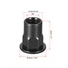 sourcing map M8 Rivet Nuts, Thread Half Hexagonal Carbon Steel Zinc-Plated Flat Head Threaded Insert Nut Black 20Pcs
