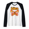 Waage, Sternzeichen, Schmetterling, Retro, Boho, ästhetisches Design Raglan