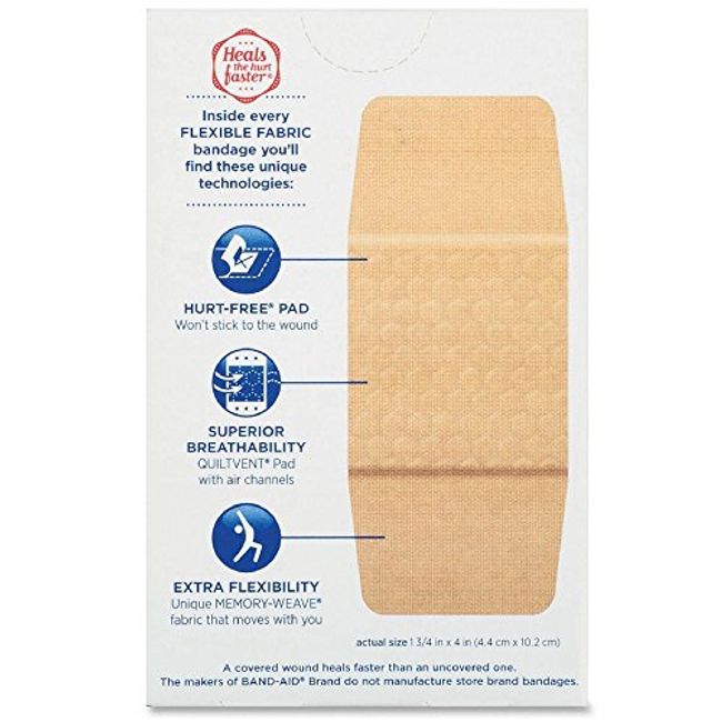 Band-Aid Flexible Fabric Adhesive Bandages, Extra Large - 10 ea