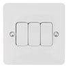 Hager 10AX 3 Gang 2 Way Wall Switch - Sollysta Range