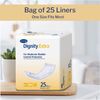 Dignity Extra Incontinence Liner for Men and Women - Bladder Leak Pads, Moderate Absorbency - One Size Fits Most, 4 in x 12 in, 25 Count, 1 Pack