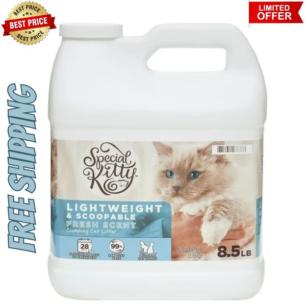 Special Kitty Lightweight & Scoopable Clumping Cat Litter, Fresh Scent, 8.5 Lb