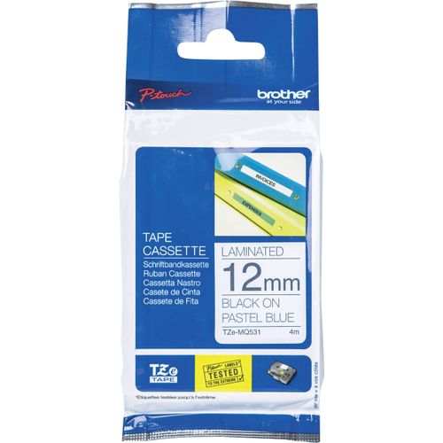 Brother Genuine P-touch TZE-MQG35 Tape, 1/2" (0.47") Wide Standard Laminated Tape, White on Lime Green, Laminated for Indoor or Outdoor Use, Water-Resistant, 0.47" x 16.4' (12mm x 5M), TZEMQG36