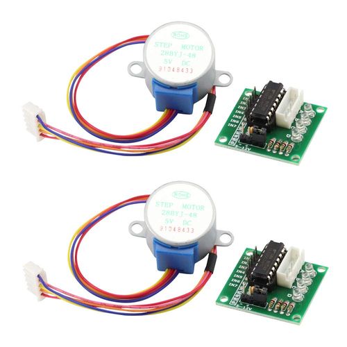 KKHMF Set of 2 28BYJ-48 5V Stepper Motor + ULN2003 Stepper Motor Drive Test Module Board 4 Phase 5 Line