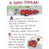 A Sorry Ferrari! Humorous Bottlecap Greeting Card