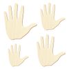 Holz Hand - Deko Basteln 3-50cm, Größe:9cm, Pack mit:10 Stück
